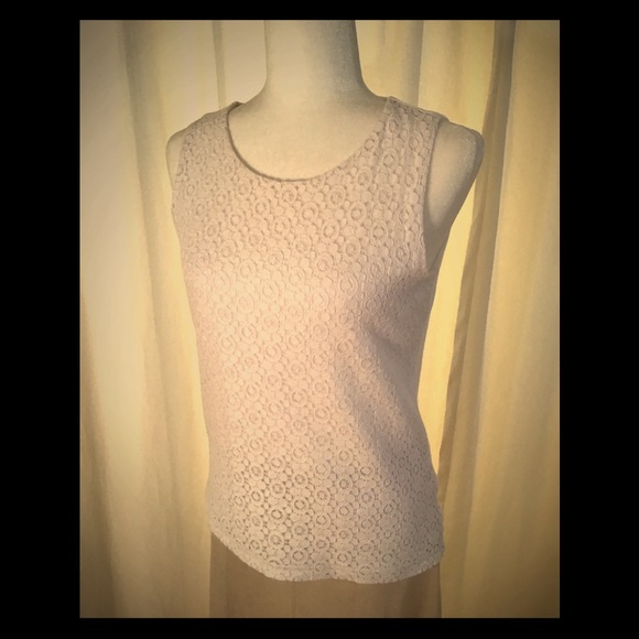 Talbots White Eyelet Front Shell - Picture 2 of 8